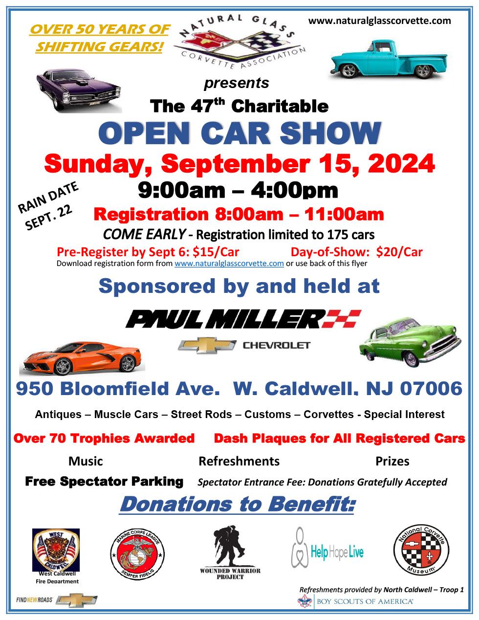 47th Annual Charitable Open Car Show Flyer